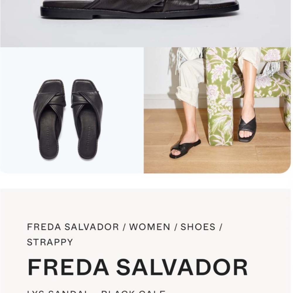 Freda Salvador Women's Black Lys Slide Sandals